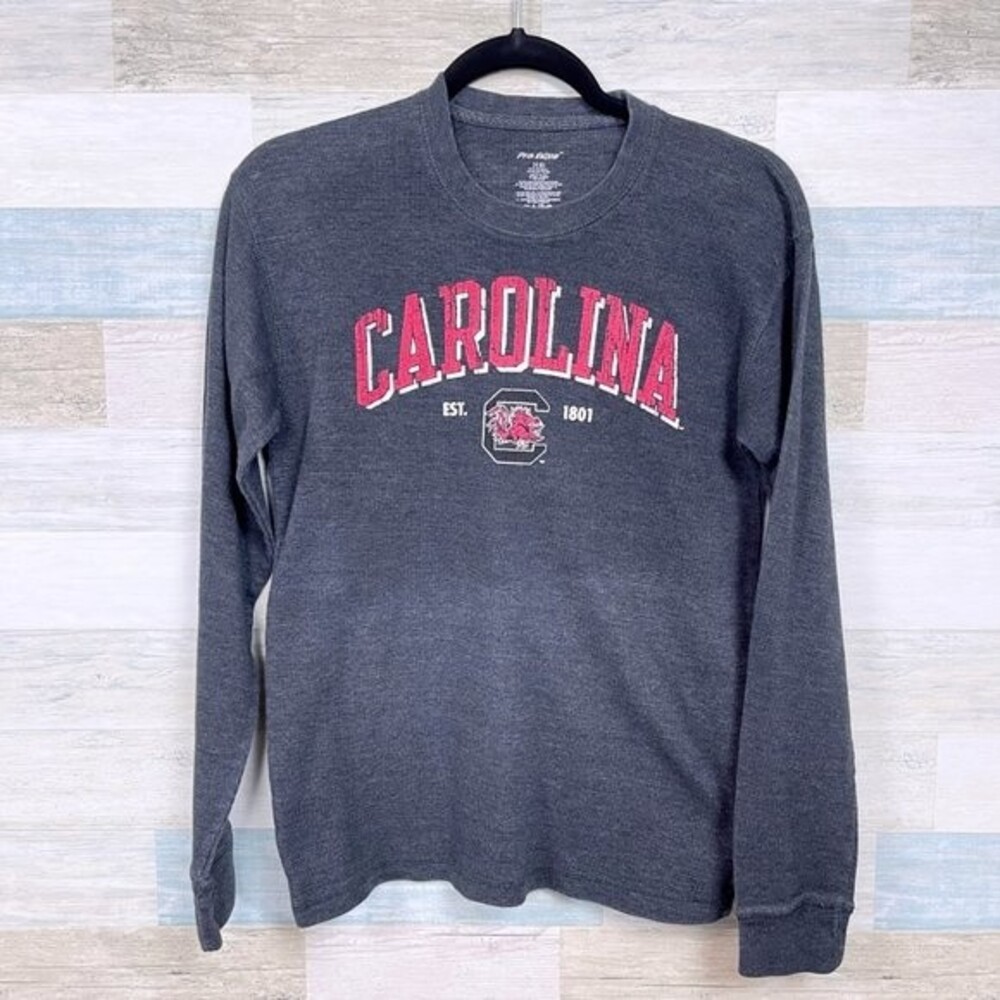 SOUTH CAROLINA GAMECOCKS Thermal Long Sleeve Shirt Gray Mens Medium